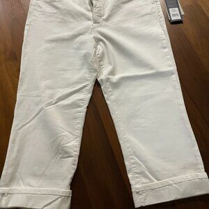 NYDJ, White Crop Jeans, Size 14